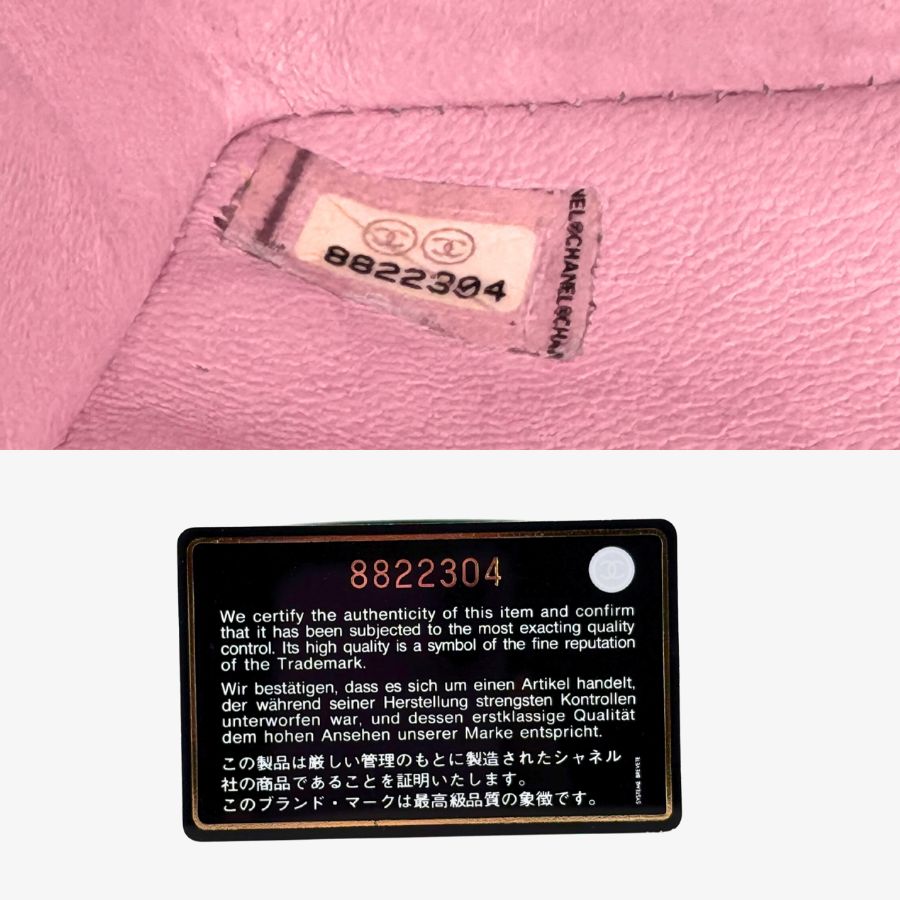 CS072 - CHANEL Vintage Pink Caviar Leather 17cm Mini Square Flap Bag