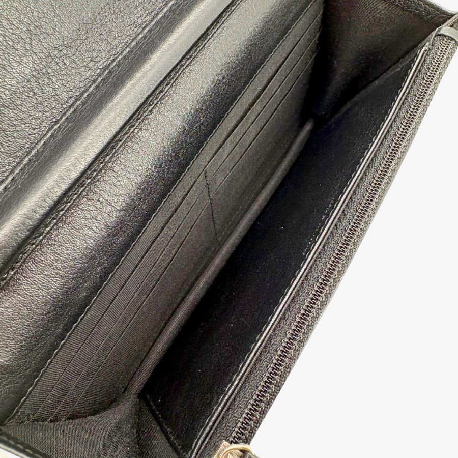 RG707 - CHANEL Black Lambskin Wild Stitch Wallet on Chain