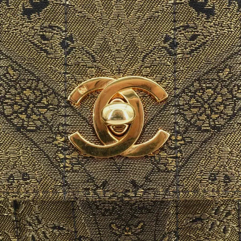 JR898 - CHANEL Vintage Gold Nishijin Woven Flap Bag