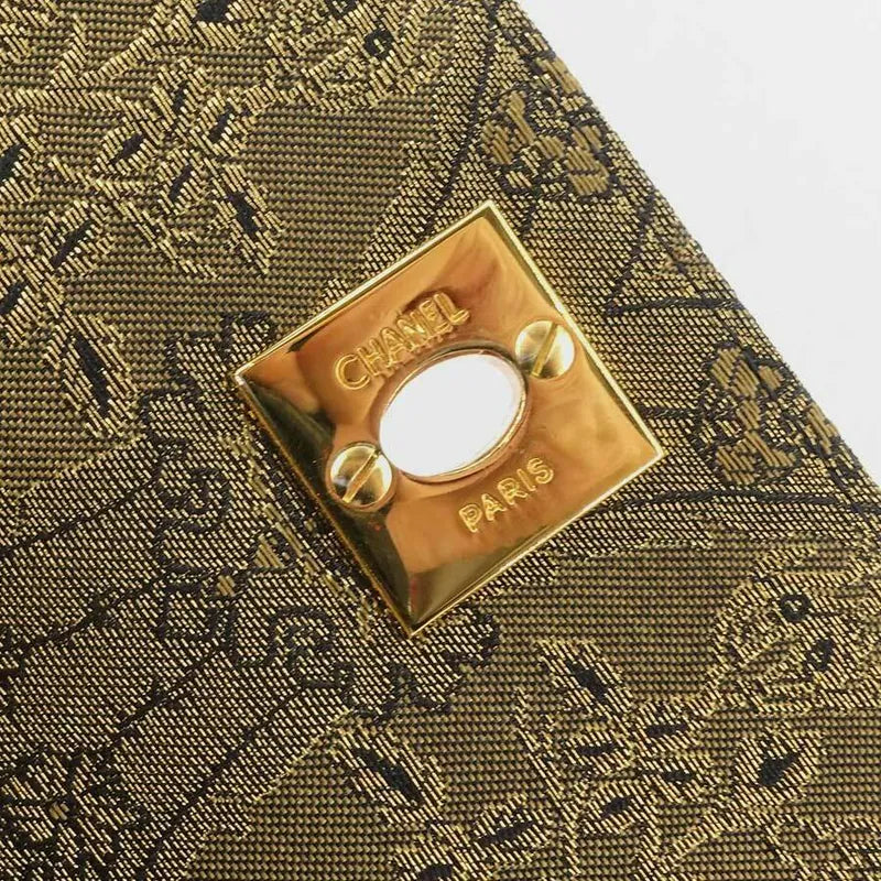 JR898 - CHANEL Vintage Gold Nishijin Woven Flap Bag