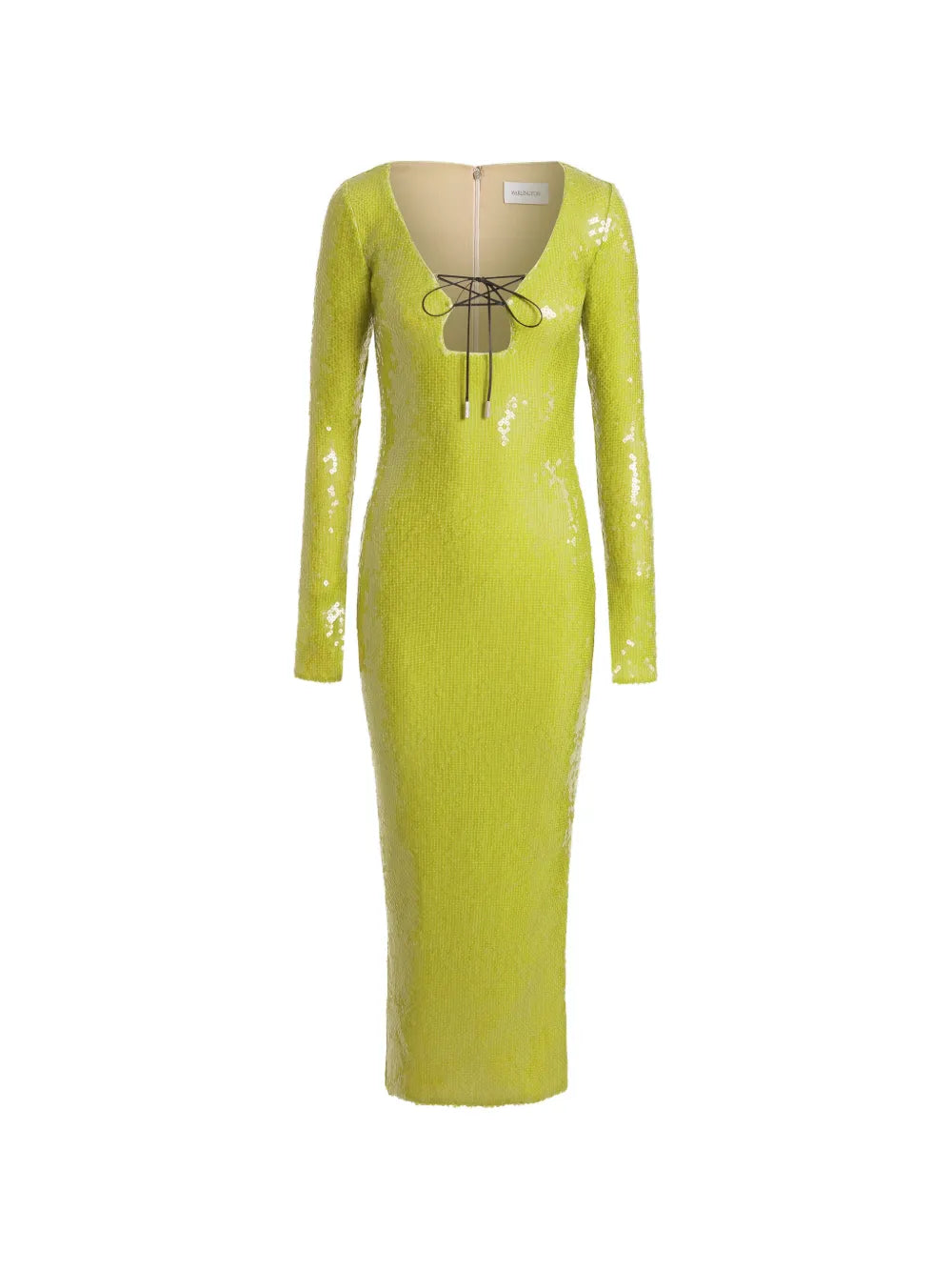 Solaria sequin lace-up midi dress