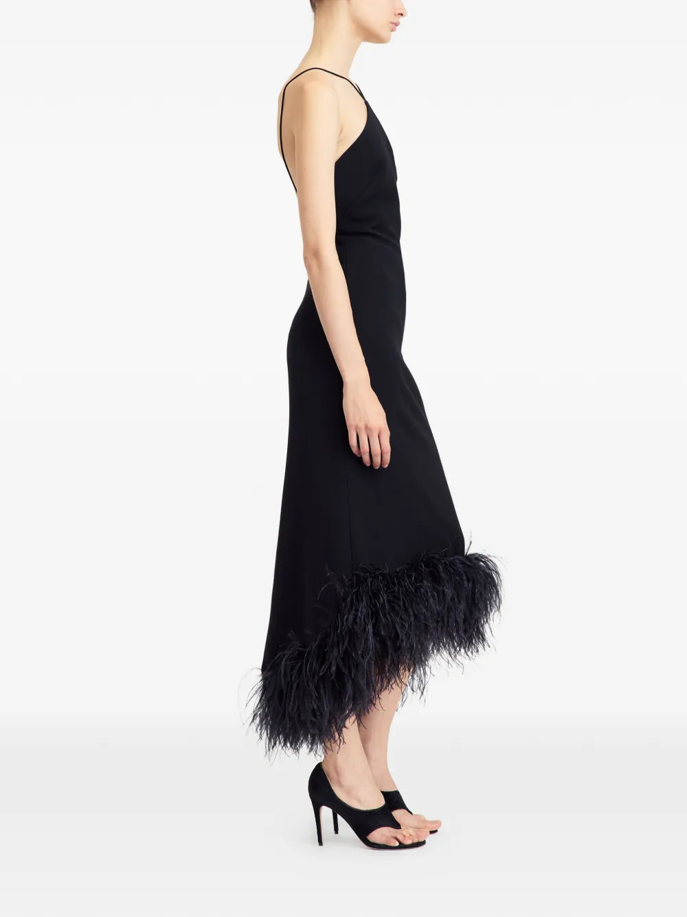 Ade feather midi dress