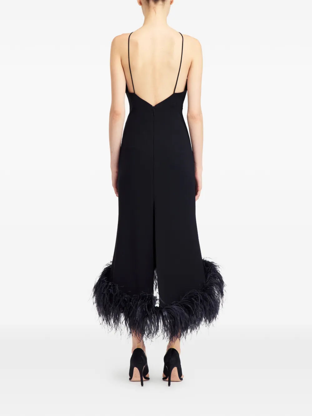 Ade feather midi dress