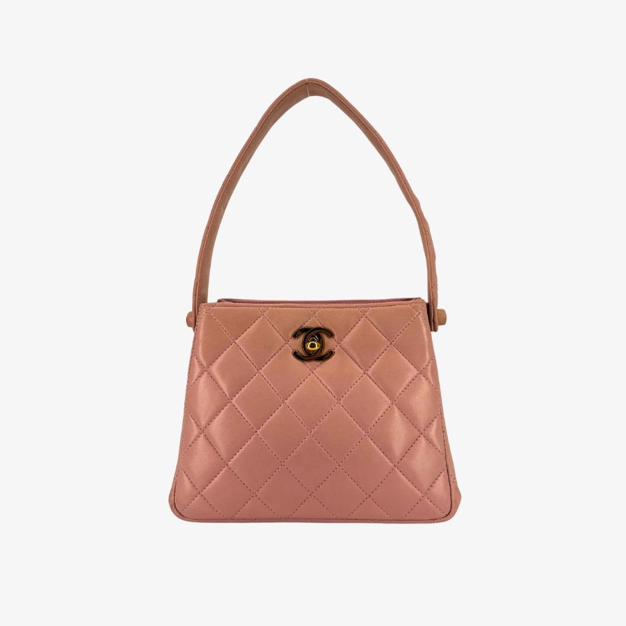 CS052 - CHANEL Vintage Red Lambskin 23cm Classic Flap Bag