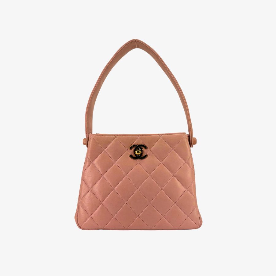 CS052 - CHANEL Vintage Red Lambskin 23cm Classic Flap Bag