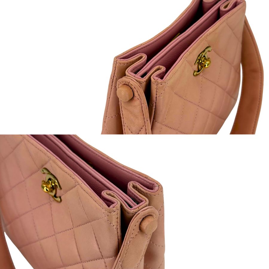 CS052 - CHANEL Vintage Red Lambskin 23cm Classic Flap Bag