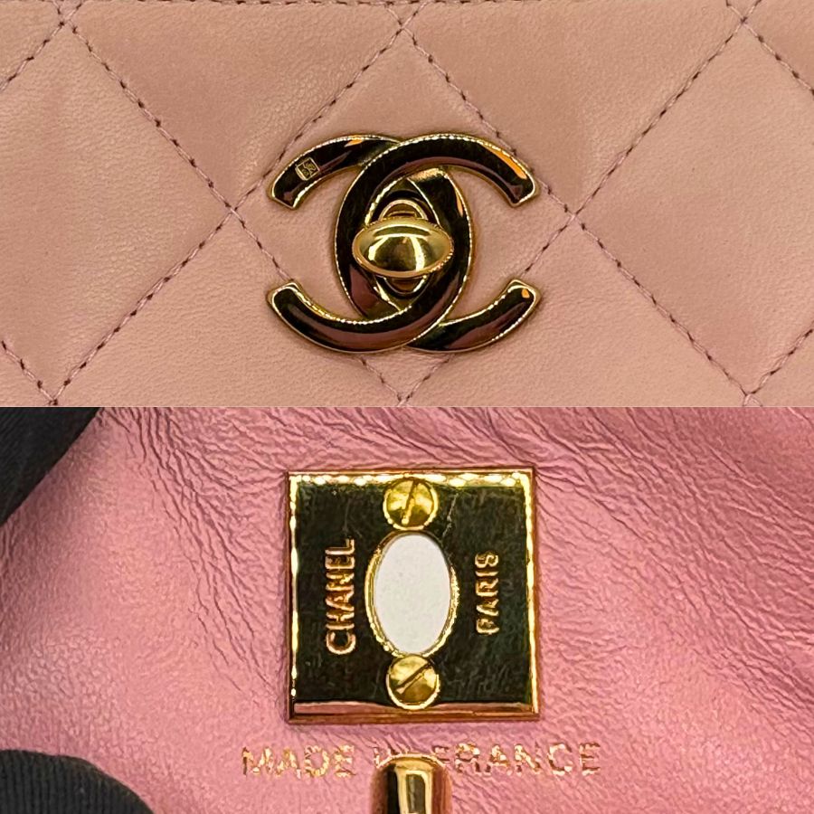 CS052 - CHANEL Vintage Red Lambskin 23cm Classic Flap Bag