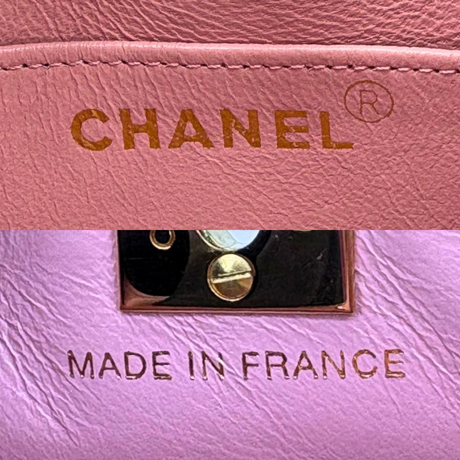 CS052 - CHANEL Vintage Red Lambskin 23cm Classic Flap Bag