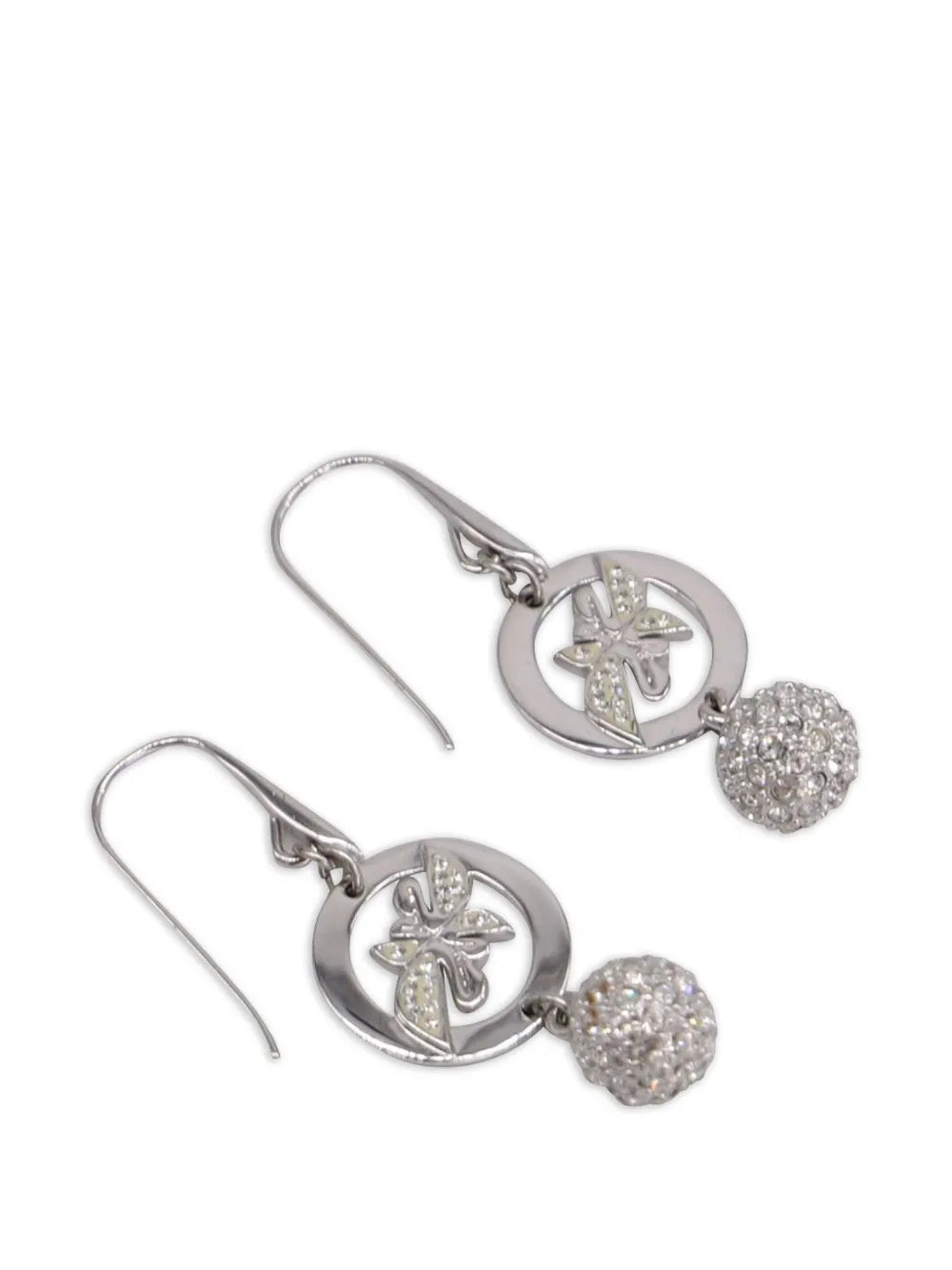 butterfly pave dangle earrings