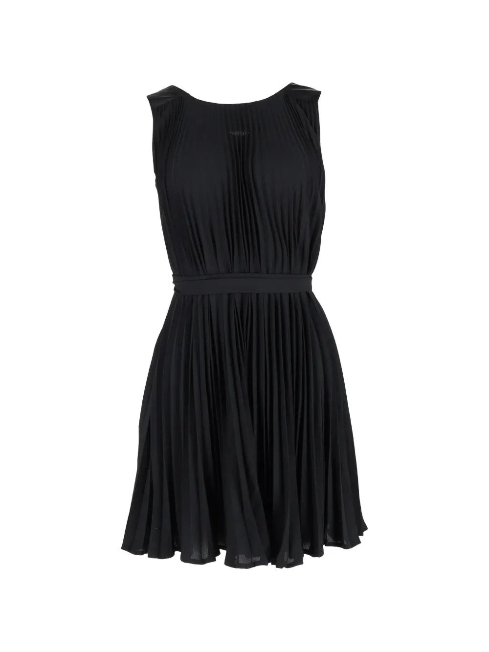 pleated mini dress