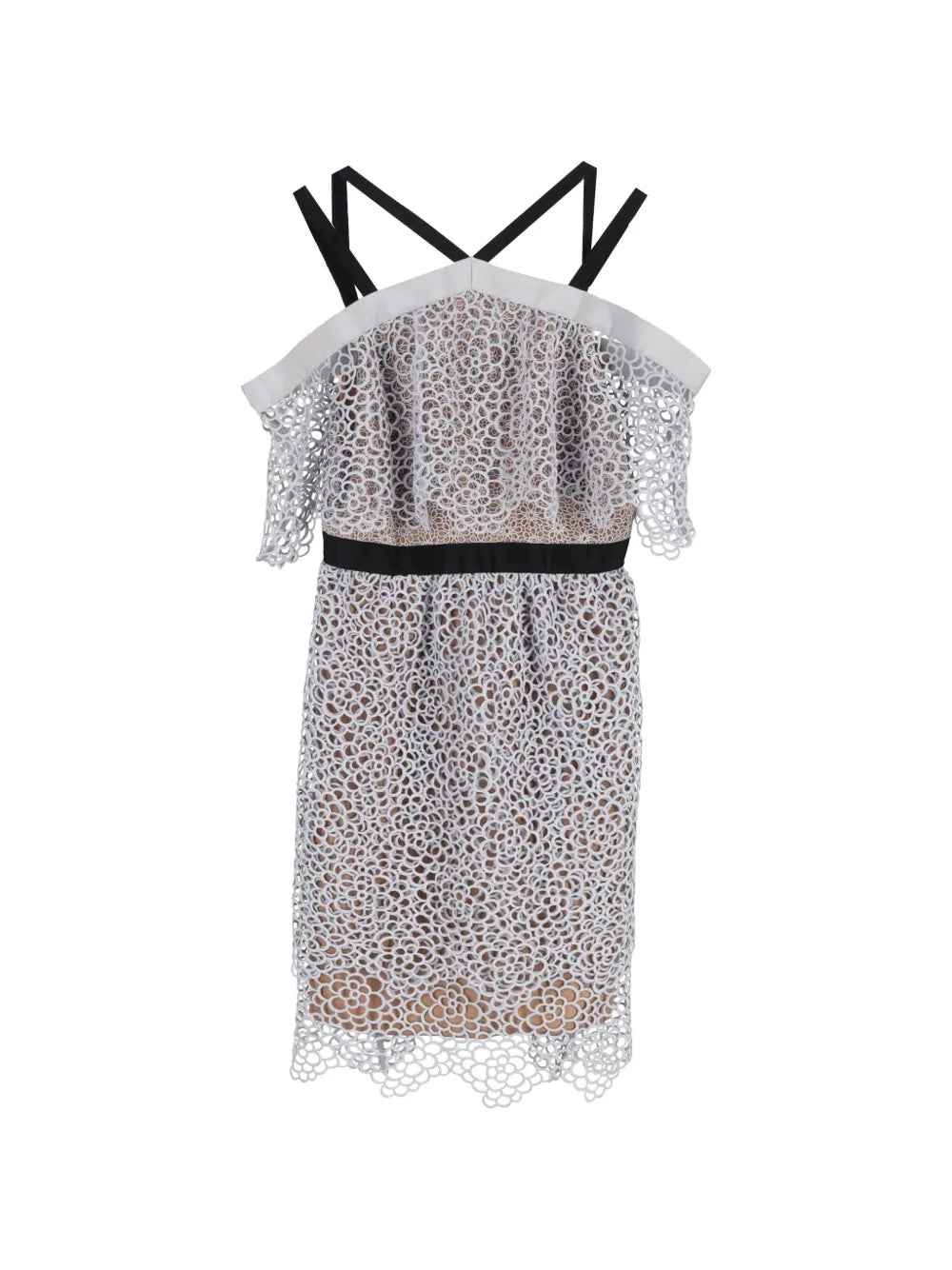 floral-detail mini dress