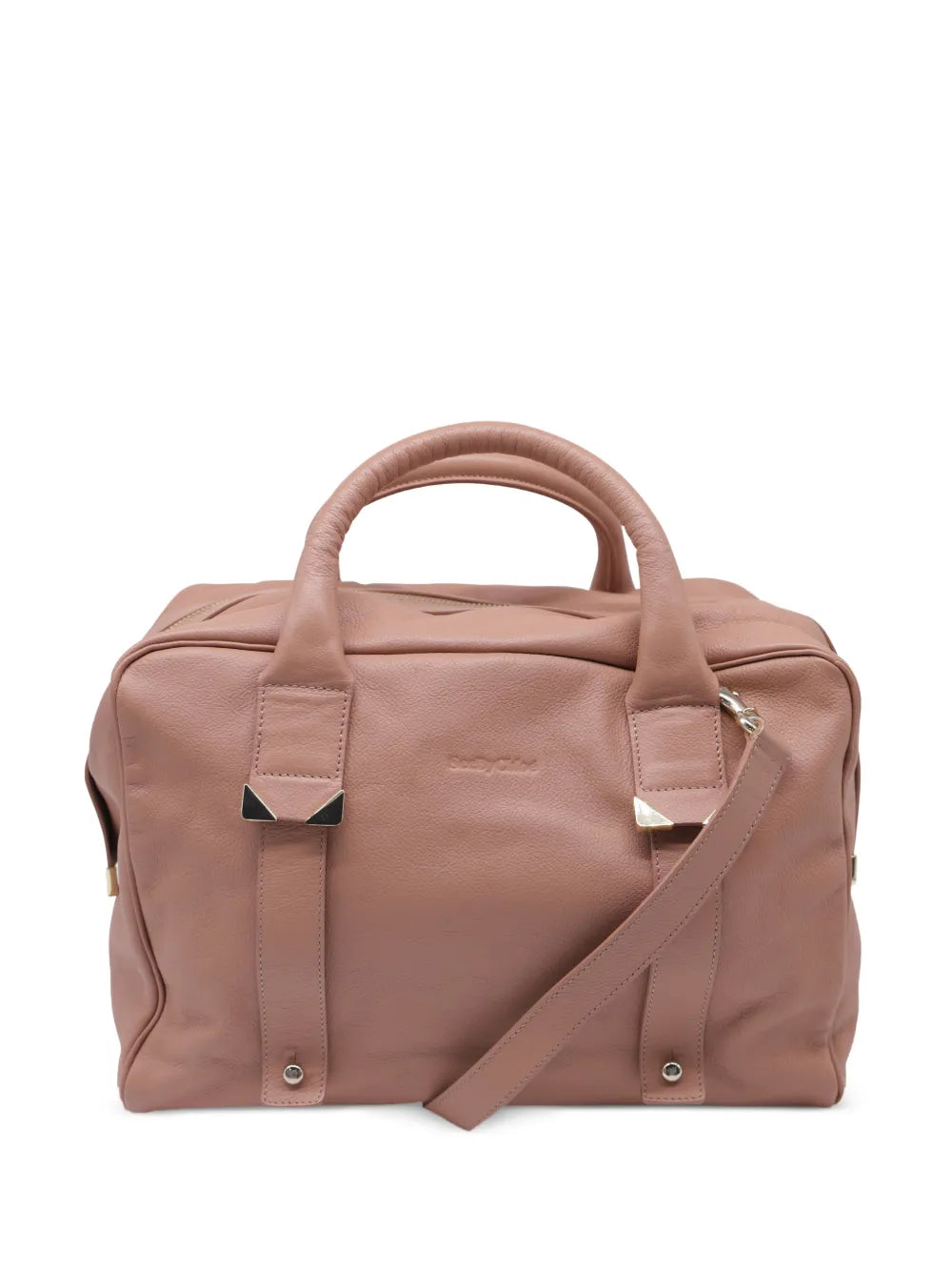 top-handle leather tote bag