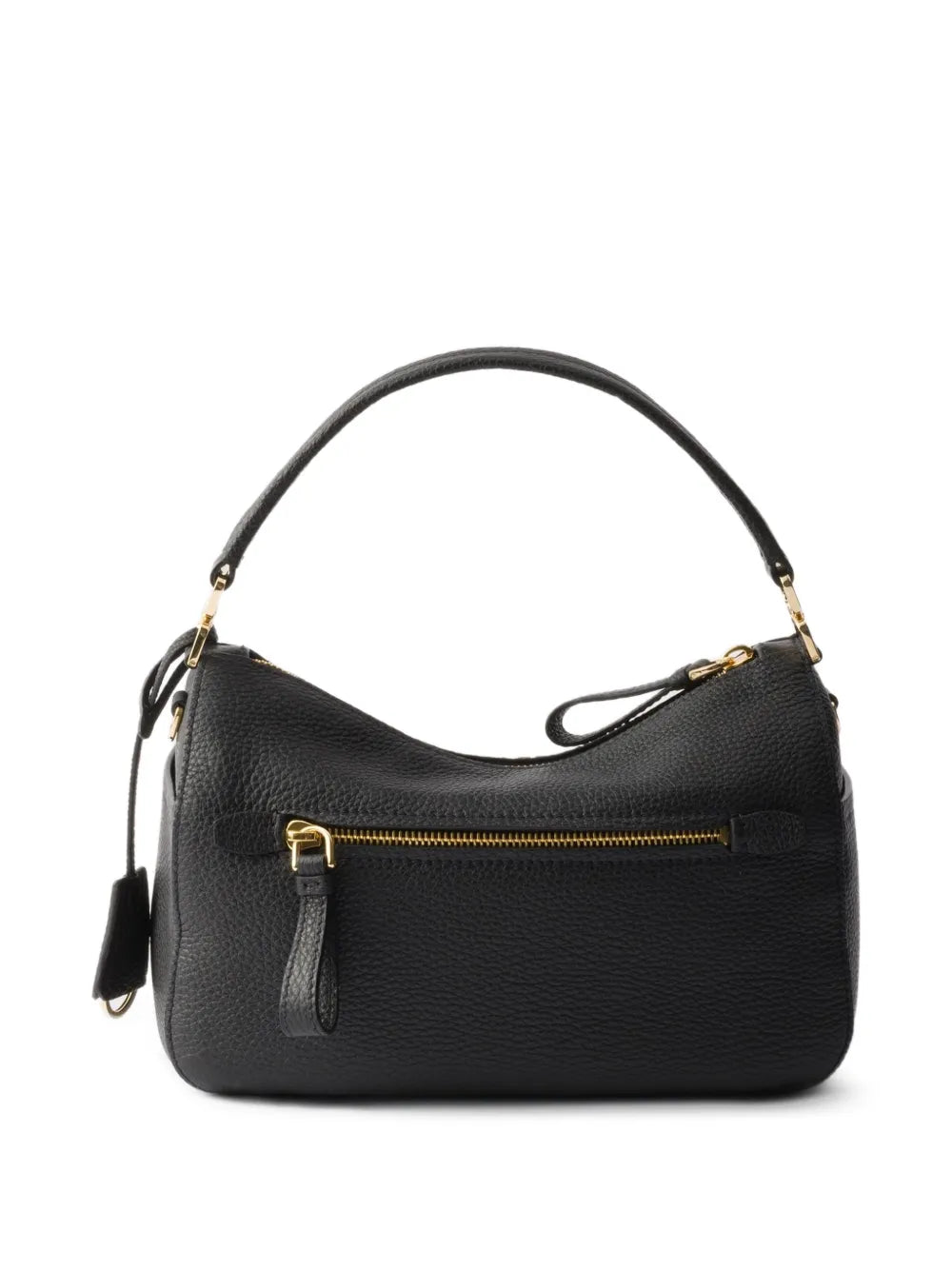 small logo-plaque leather shoulder bag