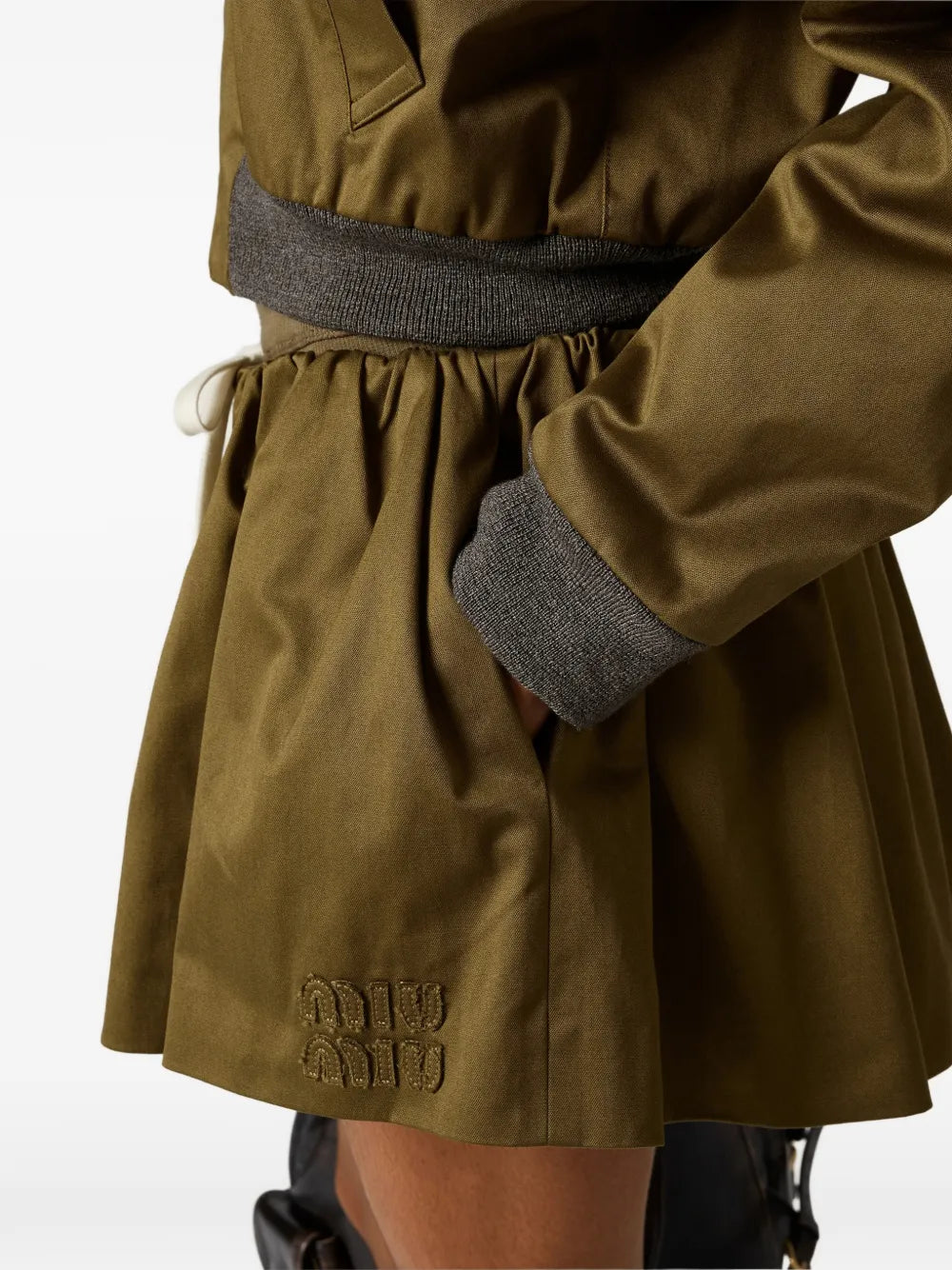 logo-detail flared mini skirt