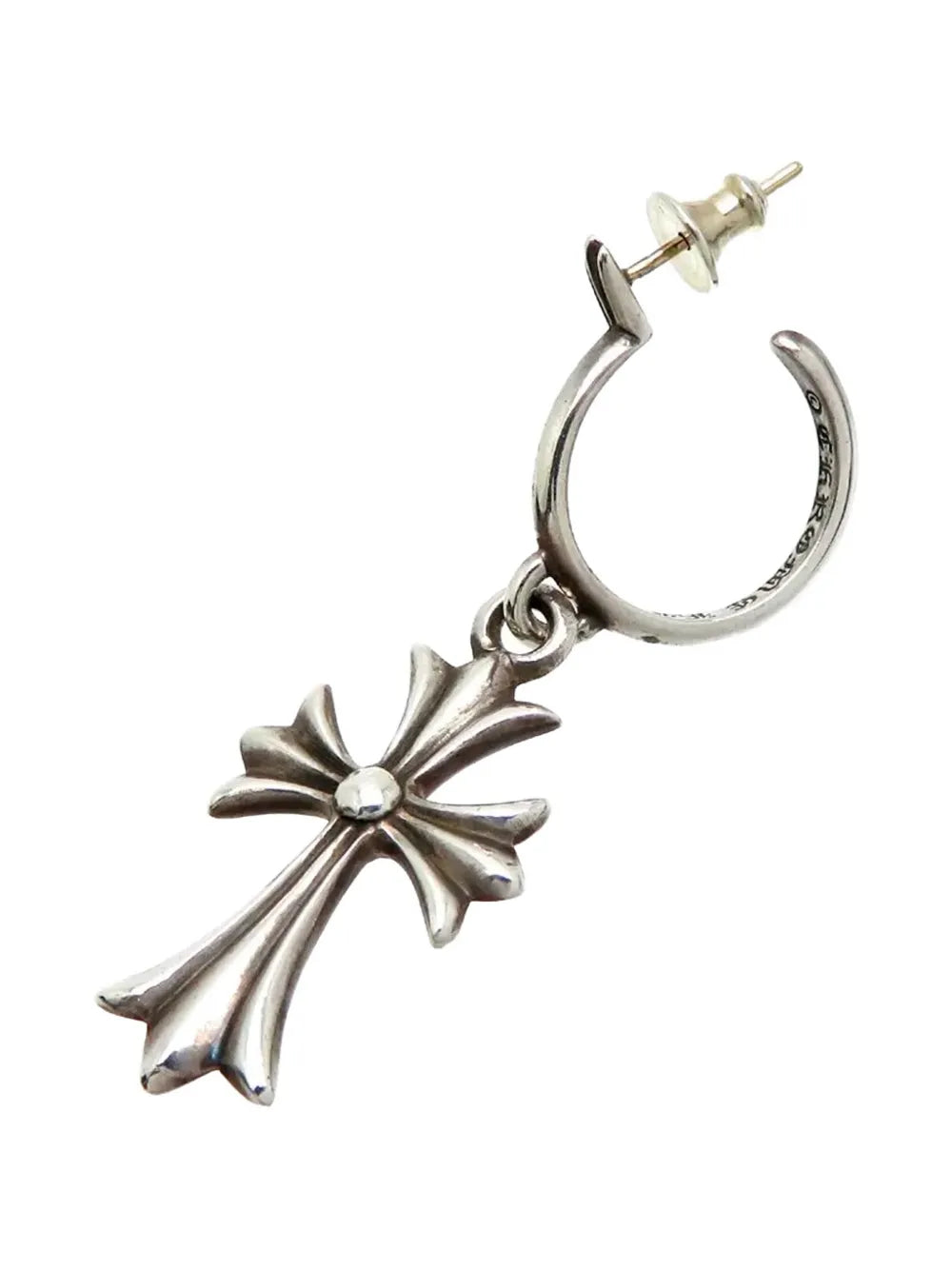 cross hoop earring