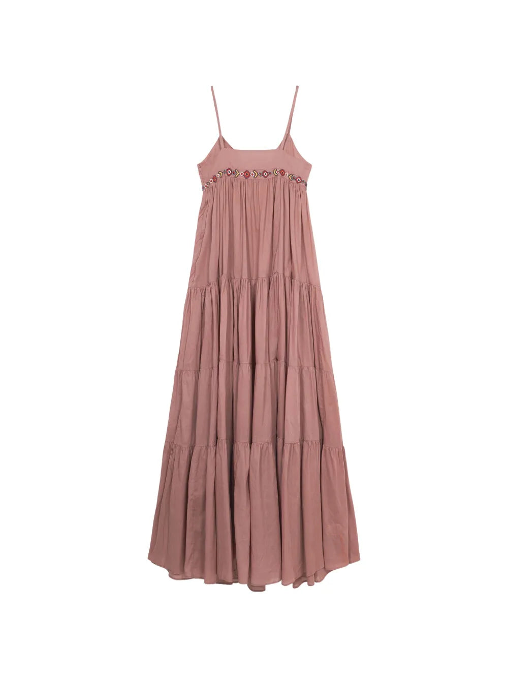 Amelie beaded tiered maxi dress