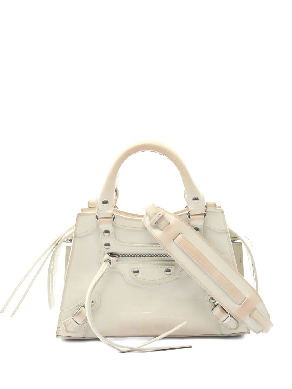 2000s mini Neo Classic croc embossed tote bag