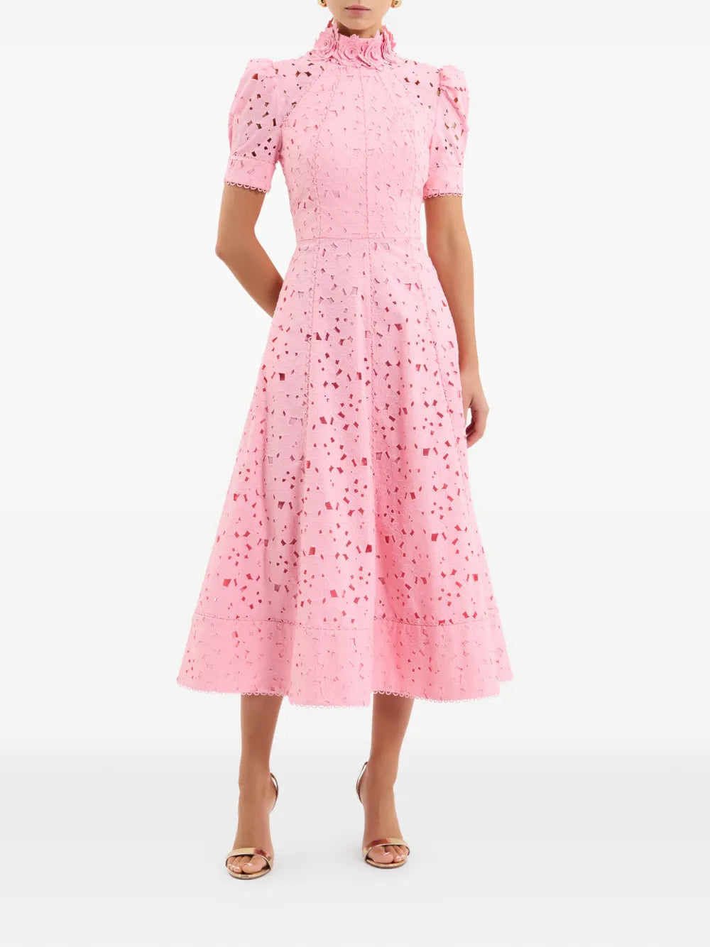 Kitsu high-neck midi dress