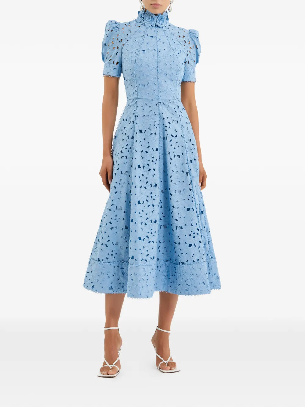 Kitsu high-neck midi dress