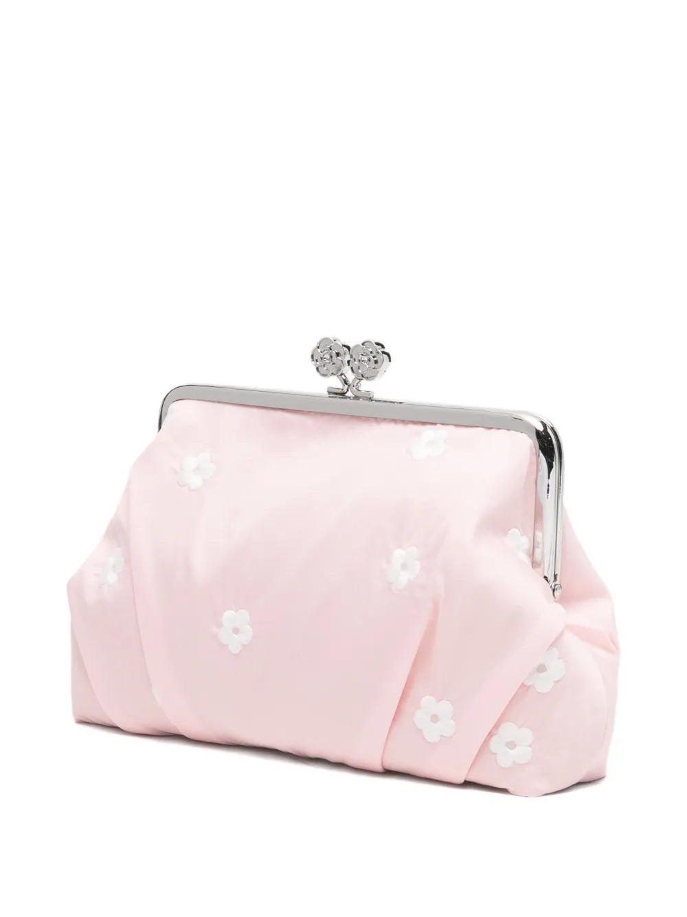 floral-pattern clutch bag