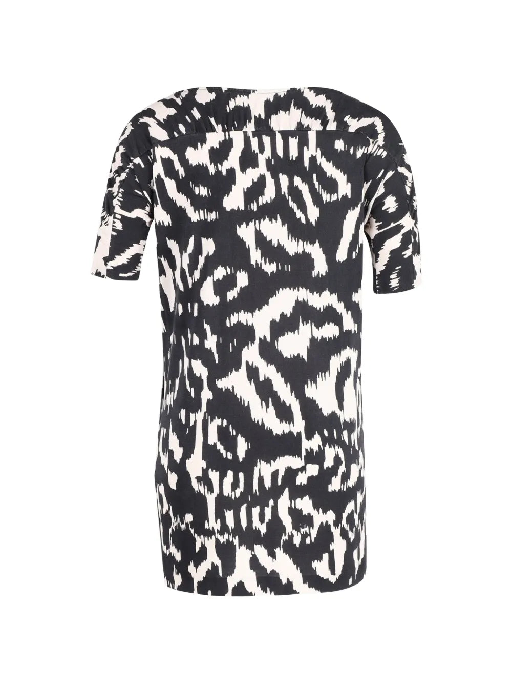 zebra-print shift dress
