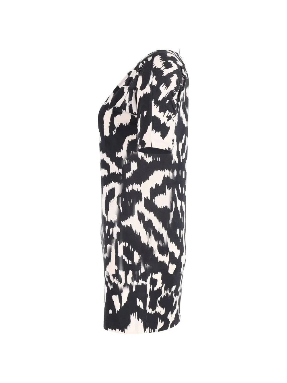 zebra-print shift dress