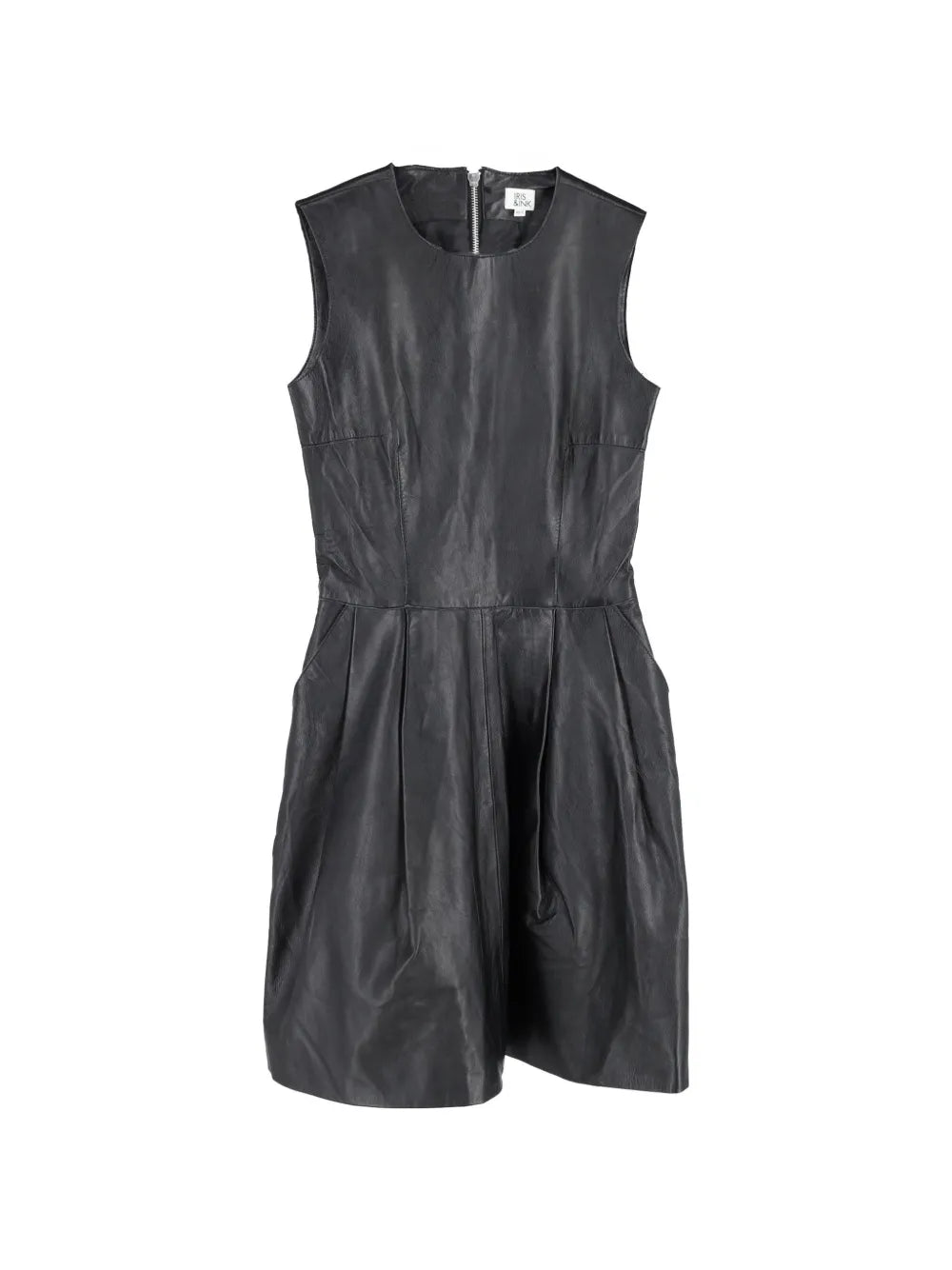 pleated mini dress