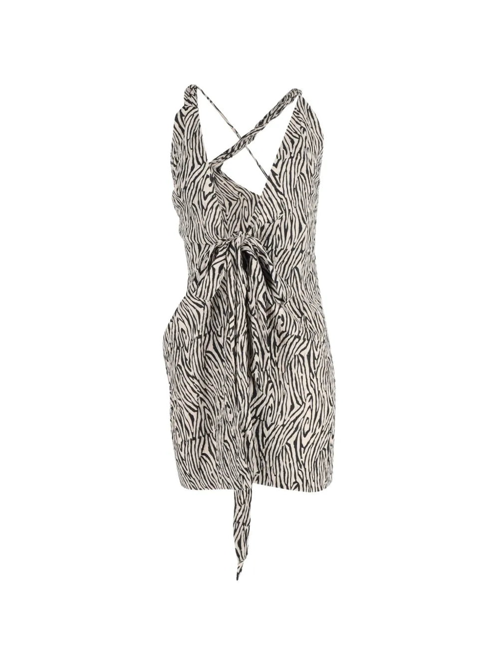 wrap crinkled mini dress