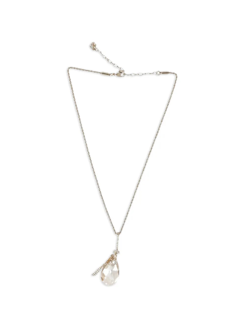 teardrop crystal necklace