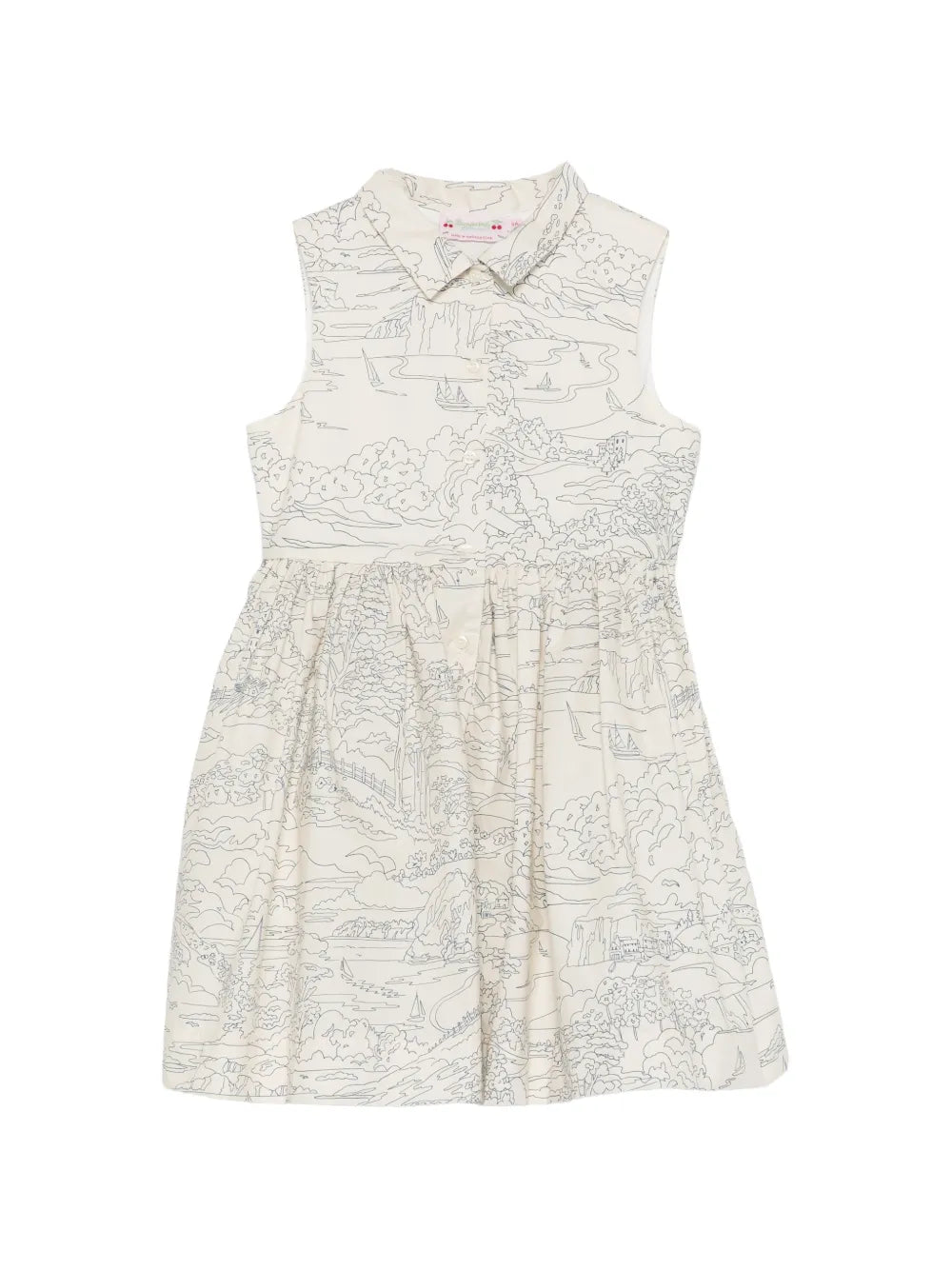 collared printed dress