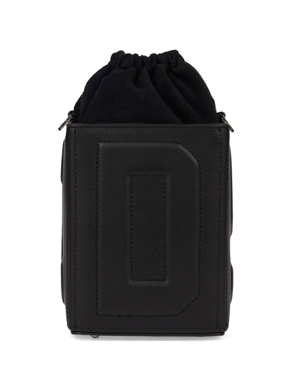 logo-embossed shoulder bag