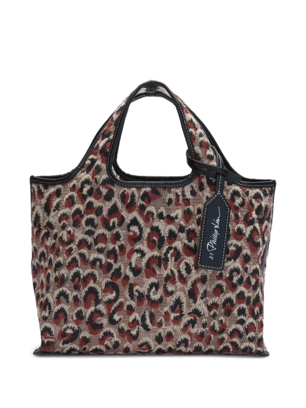 leopard-print tote bag