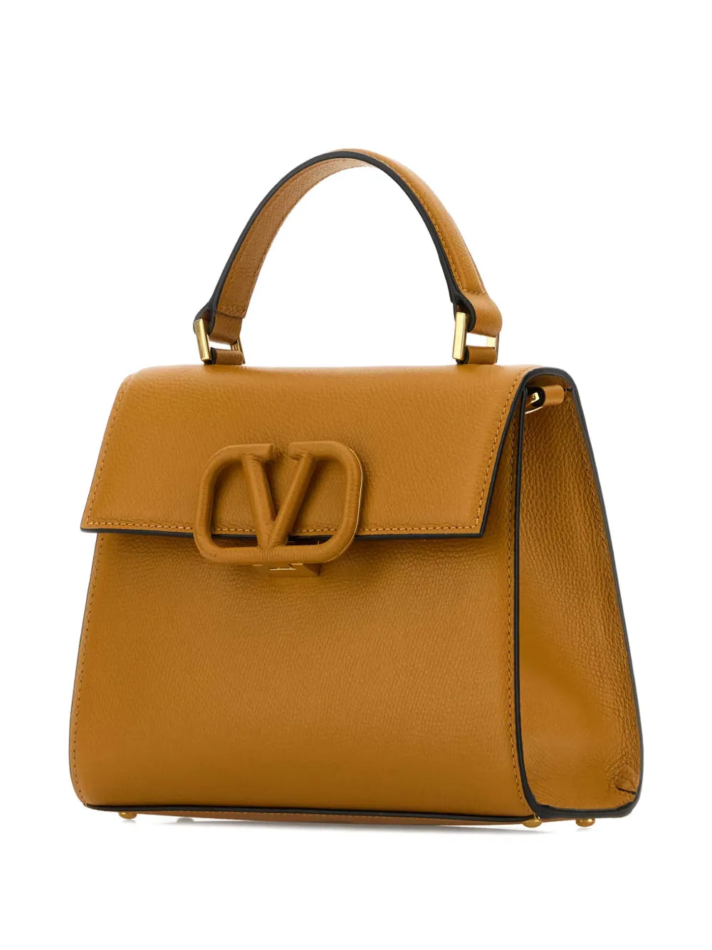 Small Vsling camel leather tote bag