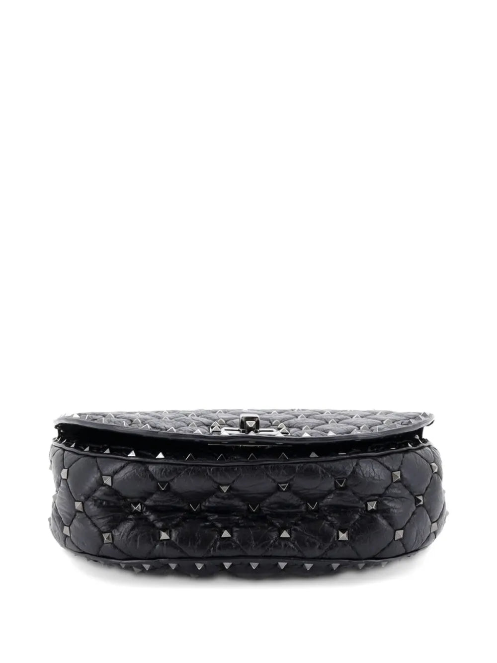 Rockstud Spike Saddle Chain Quilted Leather Medium crossbody bag