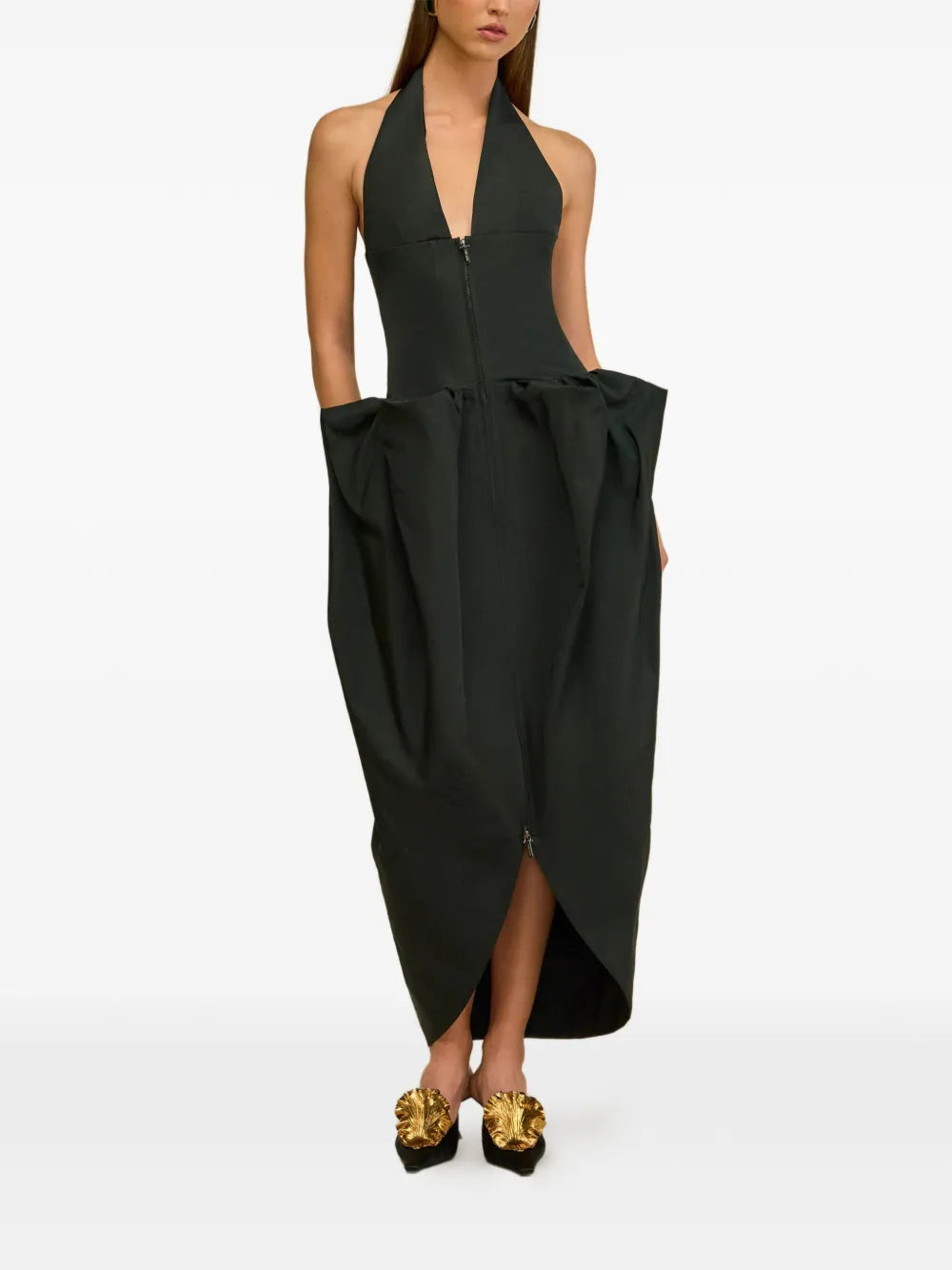 Samya taffeta midi dress