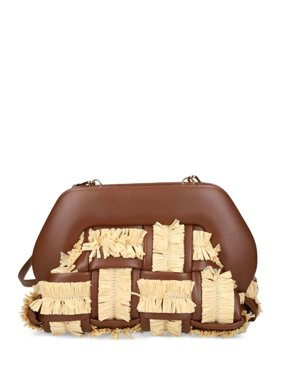 raffia satchel crossbody bag