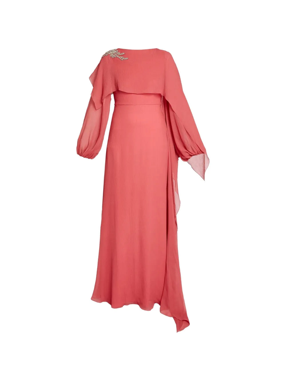 embellished long-sleeve maxi dress