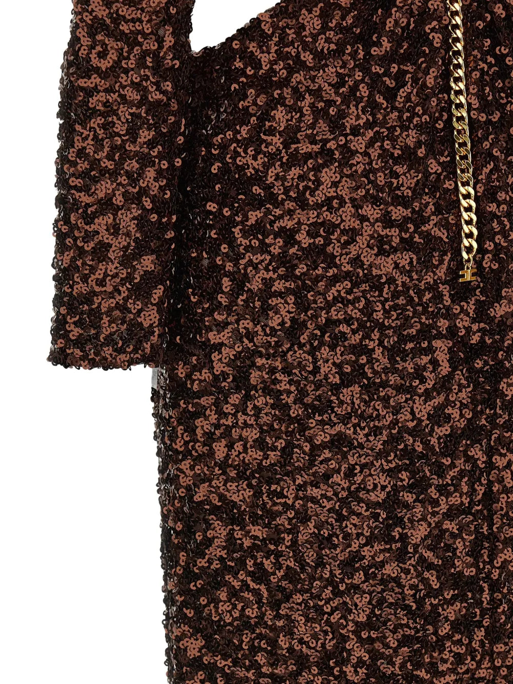sequined V-neck evening dress