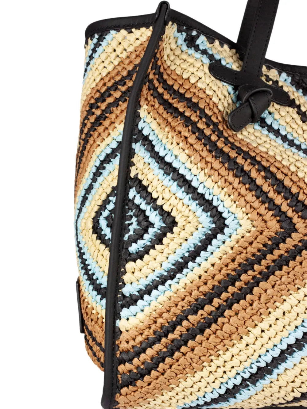 Marcella woven trimmed tote bag
