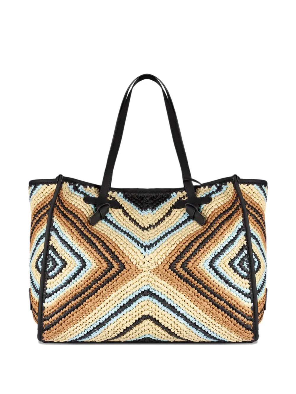 Marcella woven trimmed tote bag