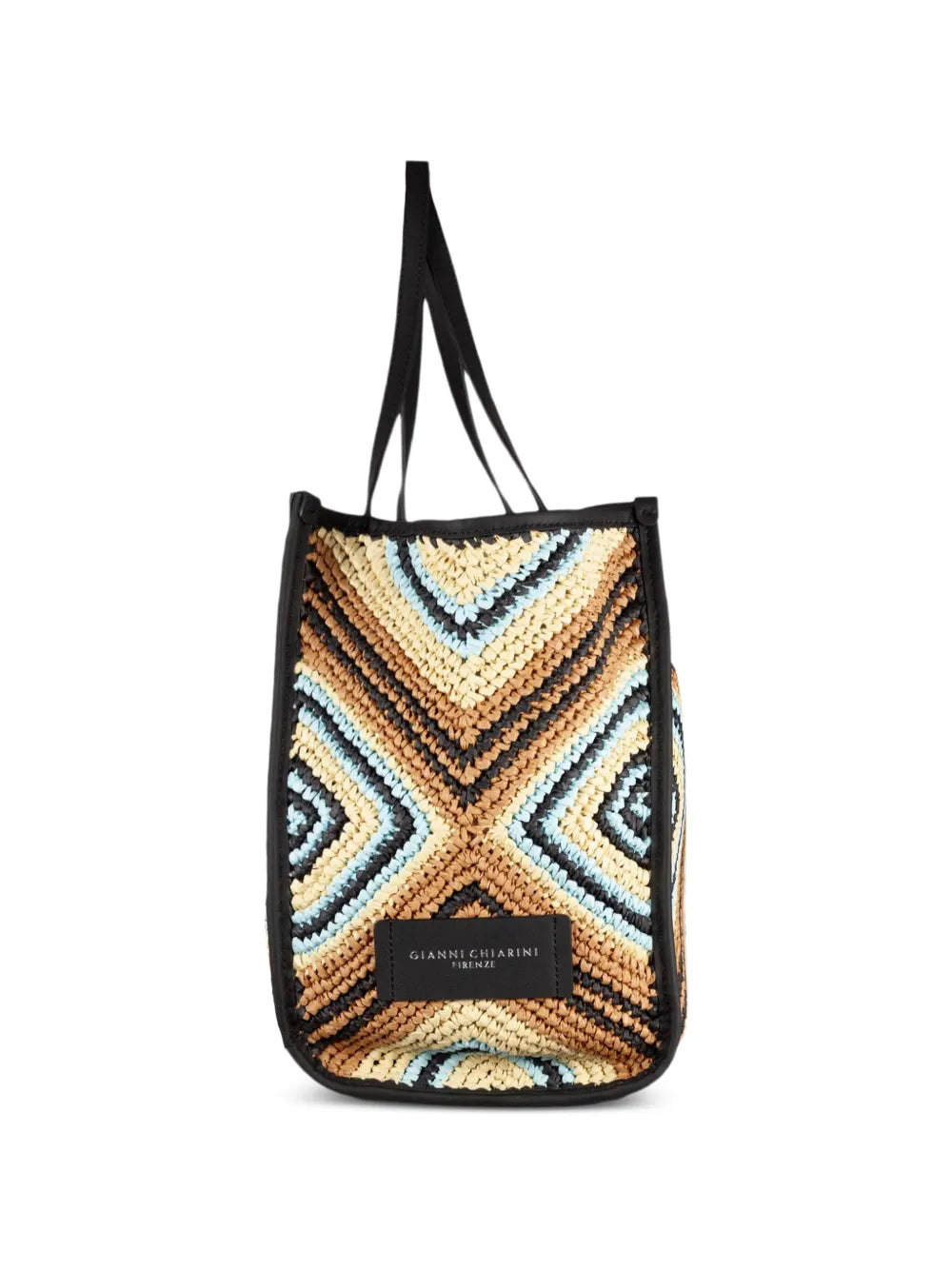 Marcella woven trimmed tote bag