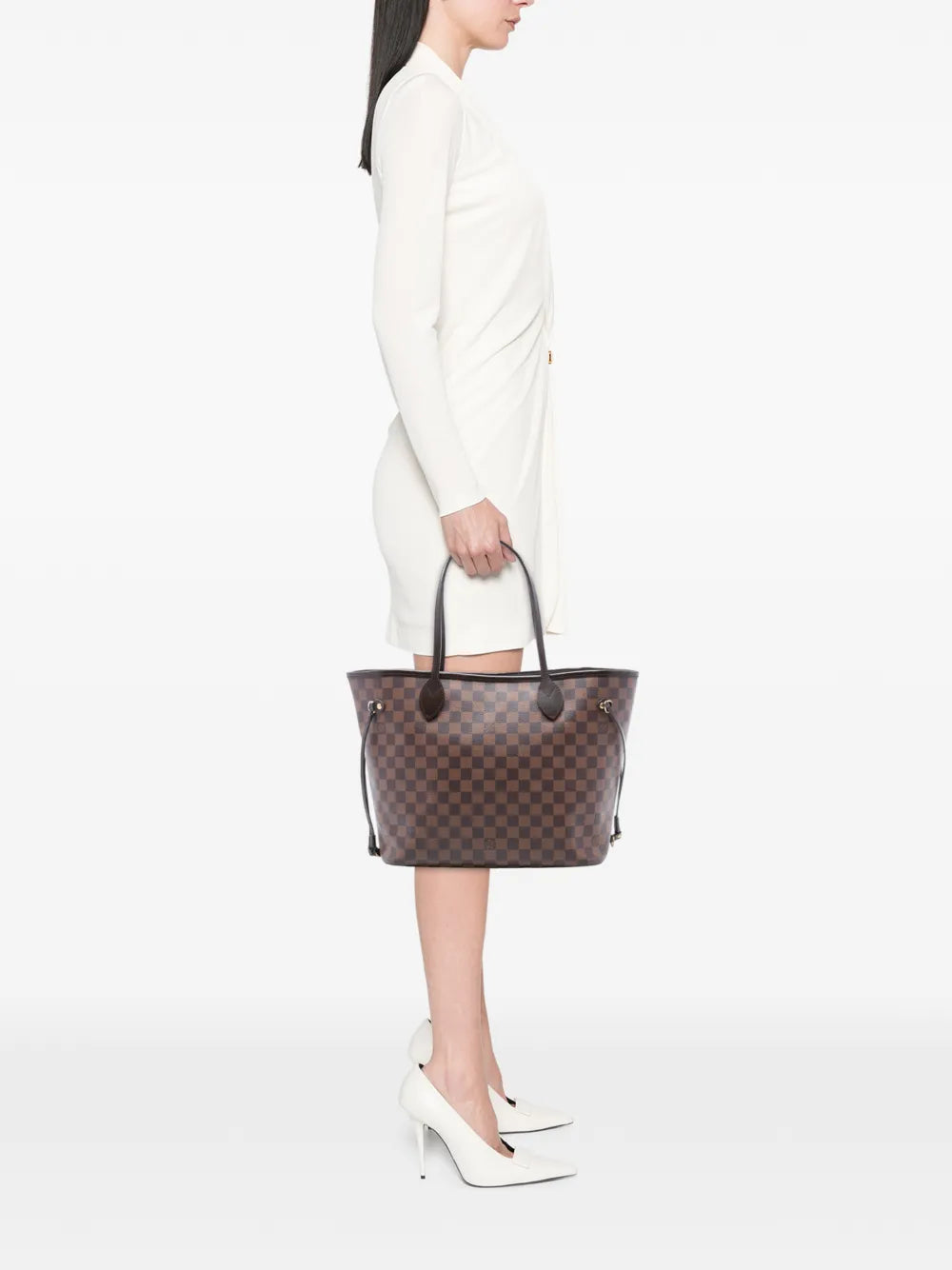 2017 Damier Ebene Neverfull MM tote bag
