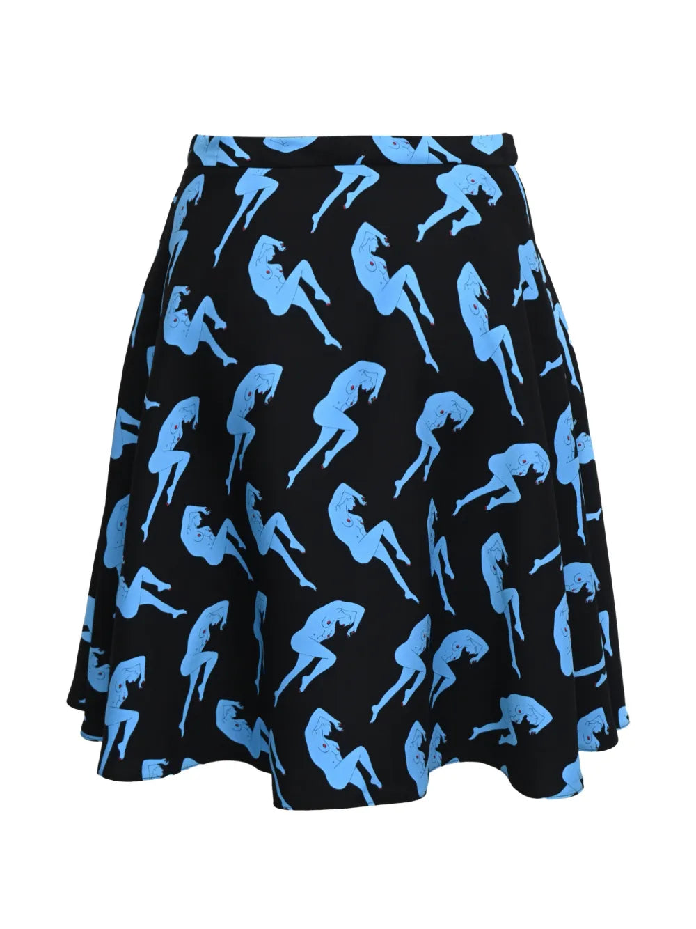 printed mini skater skirt