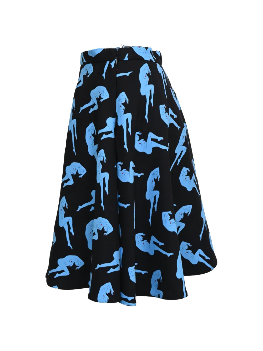 printed mini skater skirt