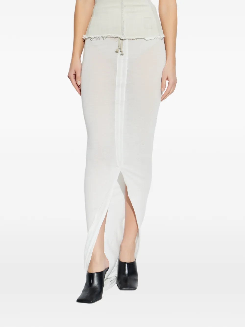 drawstring slit skirt