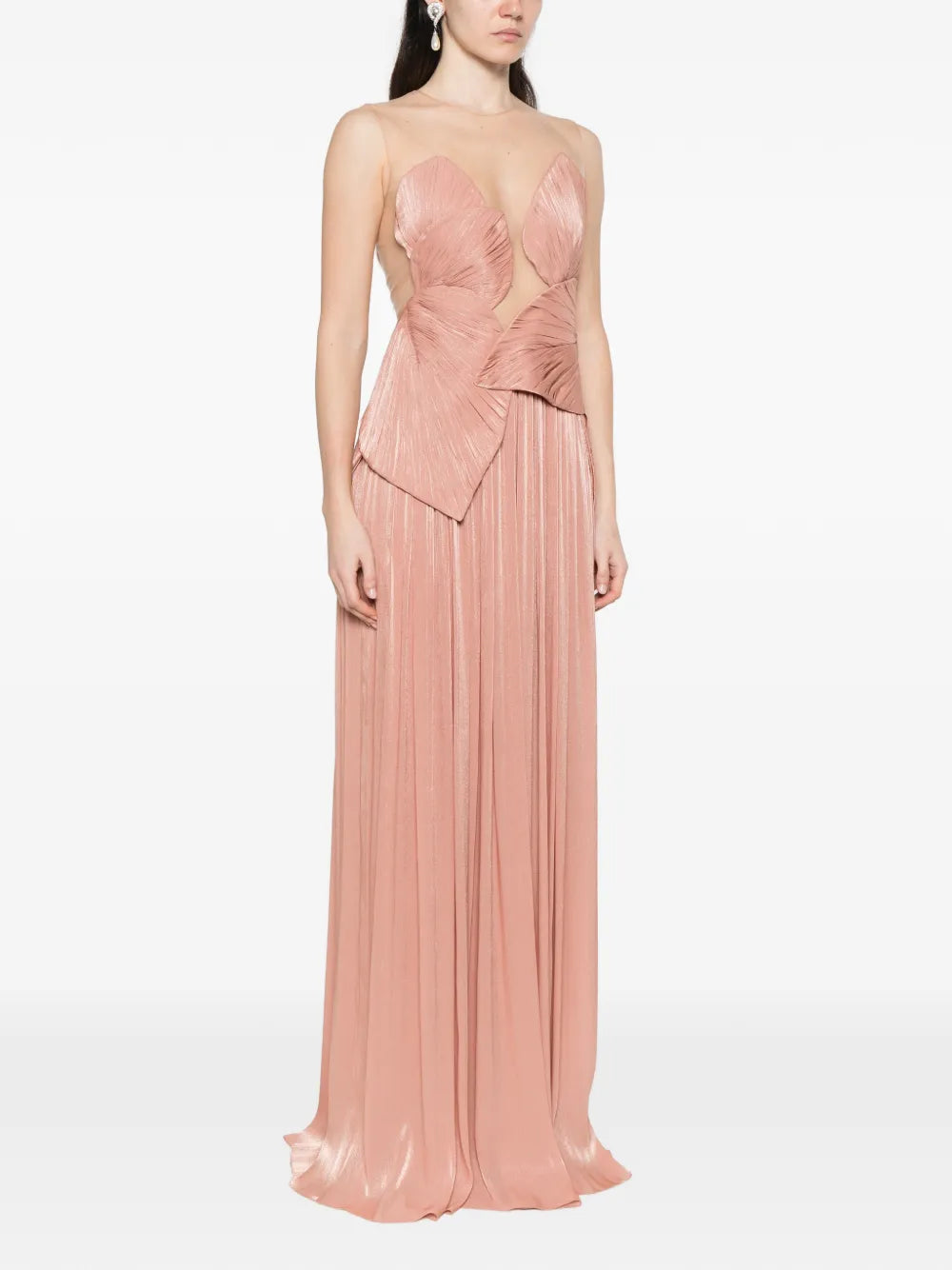 Serenne pleated maxi dress