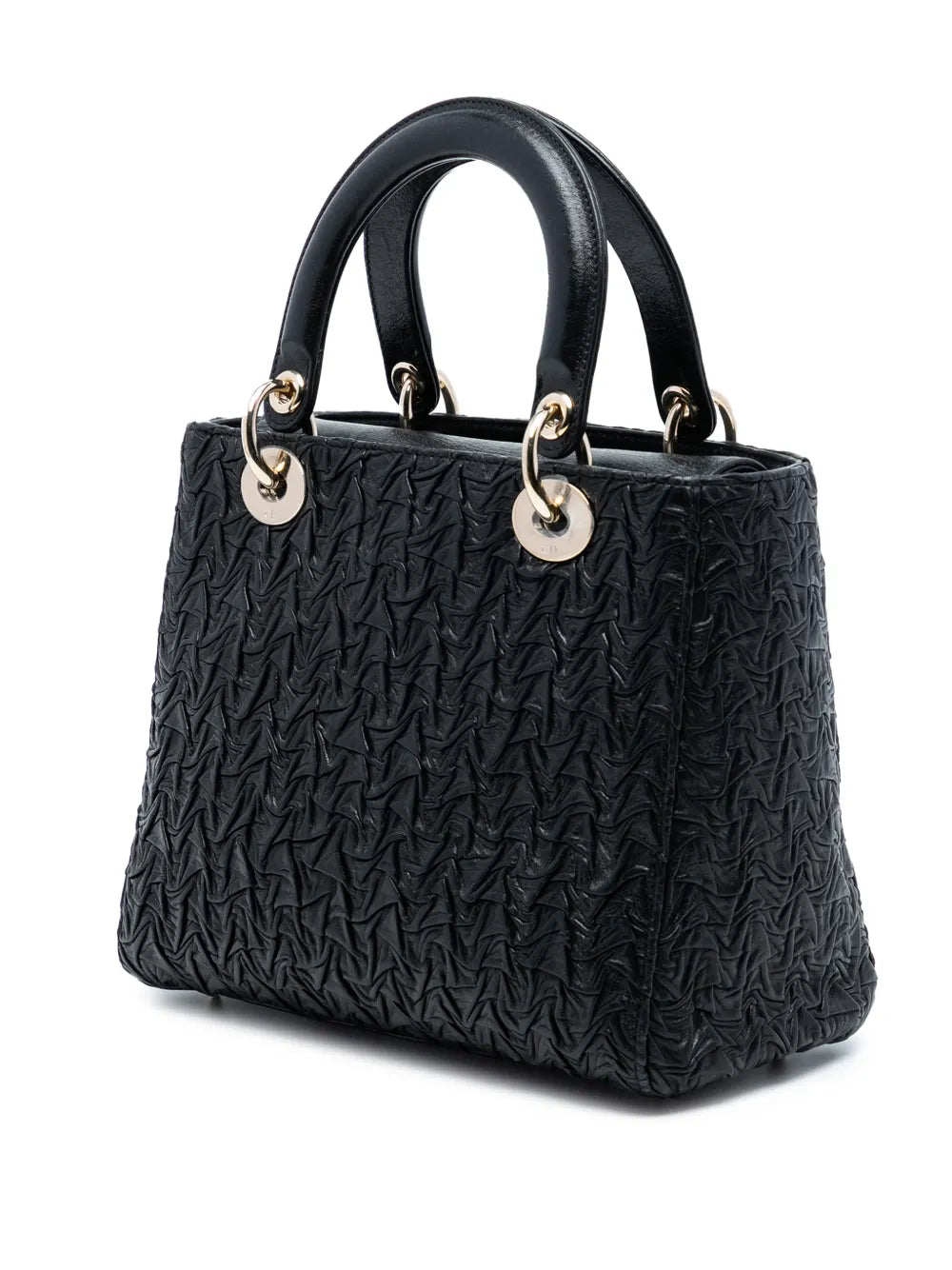 2019 Medium Wavy Crinkled Lambskin Lady Dior satchel