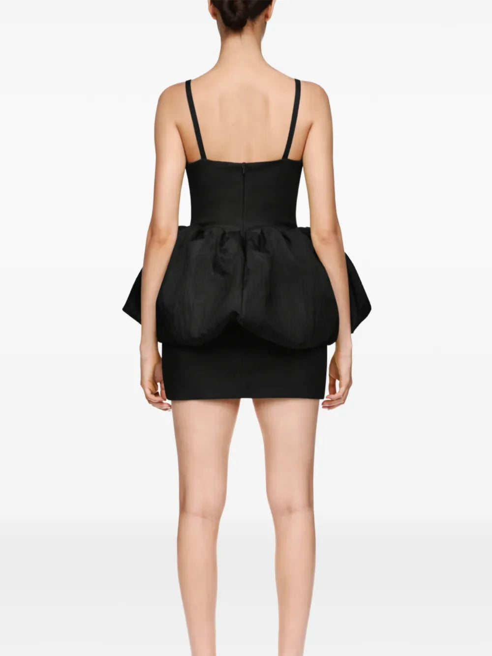 puff skirt-detail mini dress