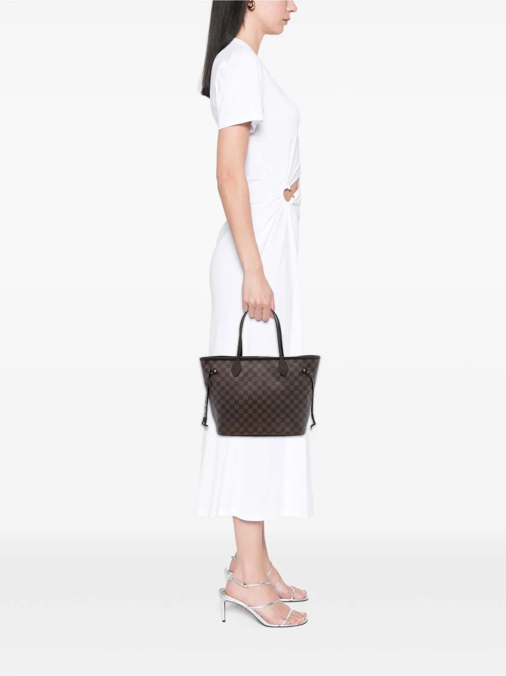 2013 Damier Ebene Neverfull MM tote bag