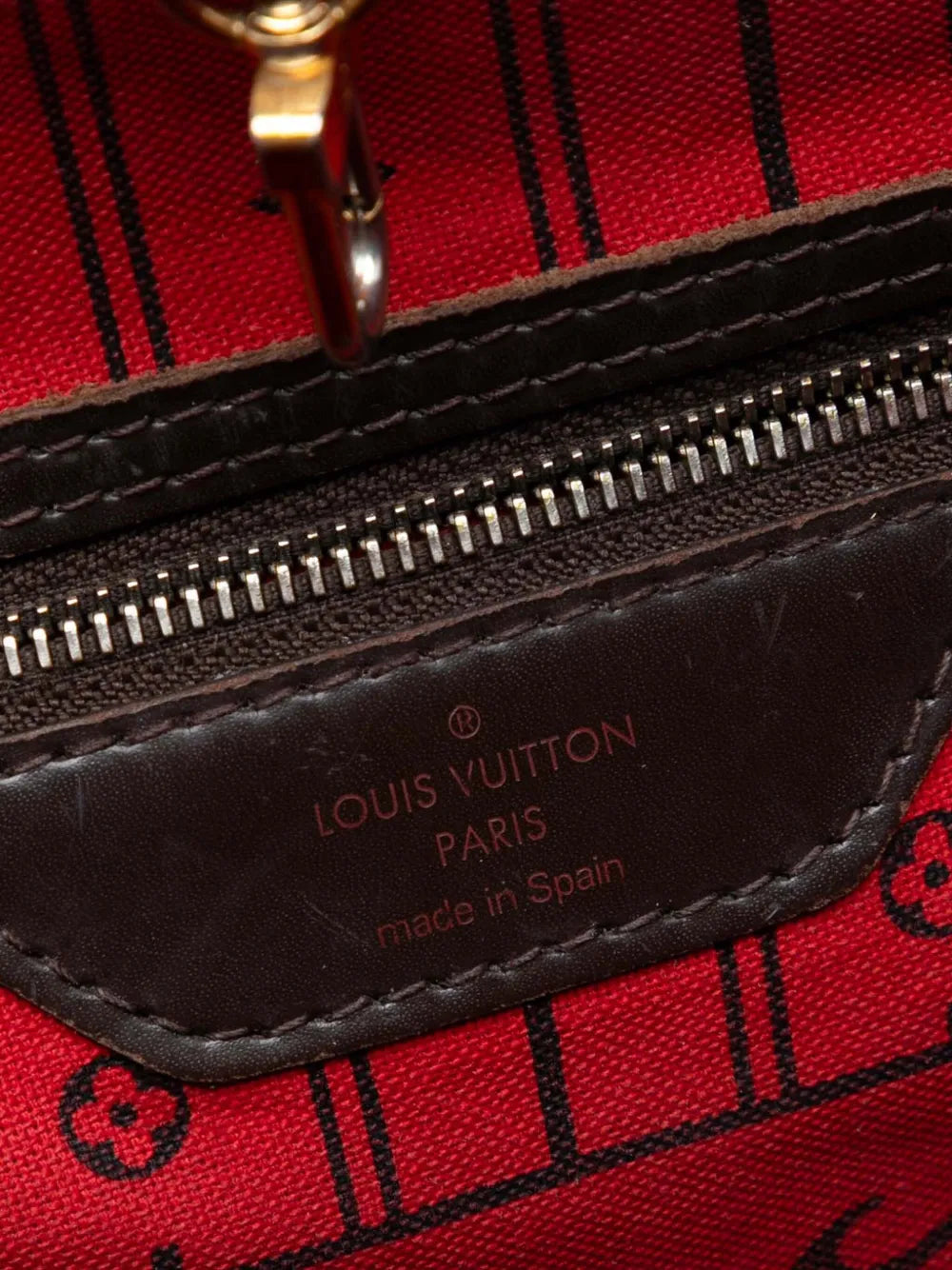 2013 Damier Ebene Neverfull MM tote bag